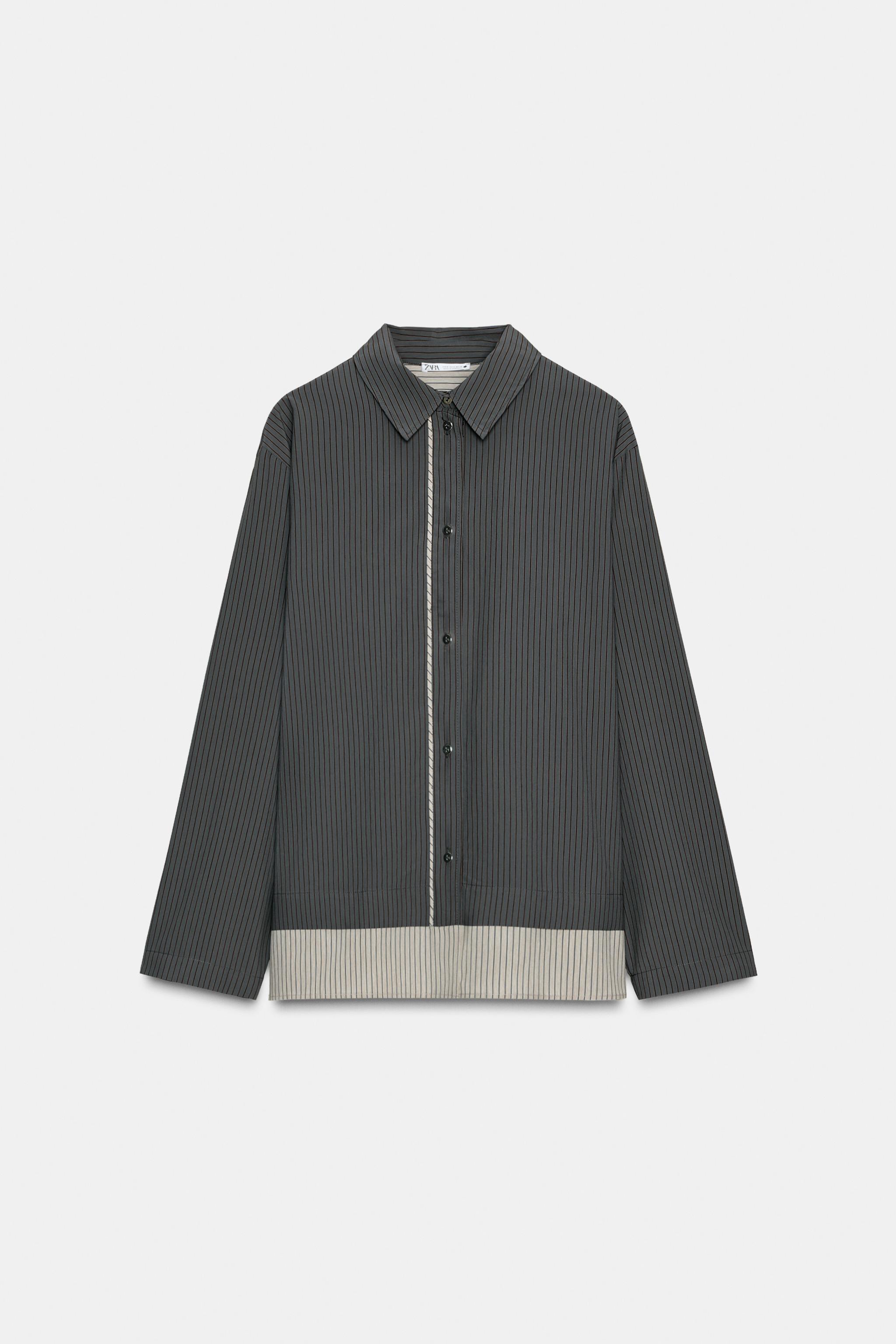 CHEMISE BIMATIÈRE À RAYURES EN MÉLANGE DE VISCOSE